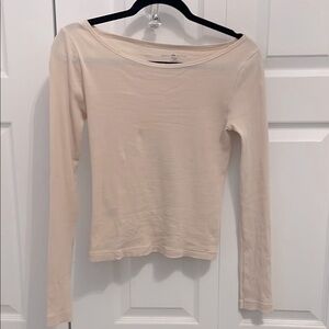 Brandy Melville baby pink long sleeve top
